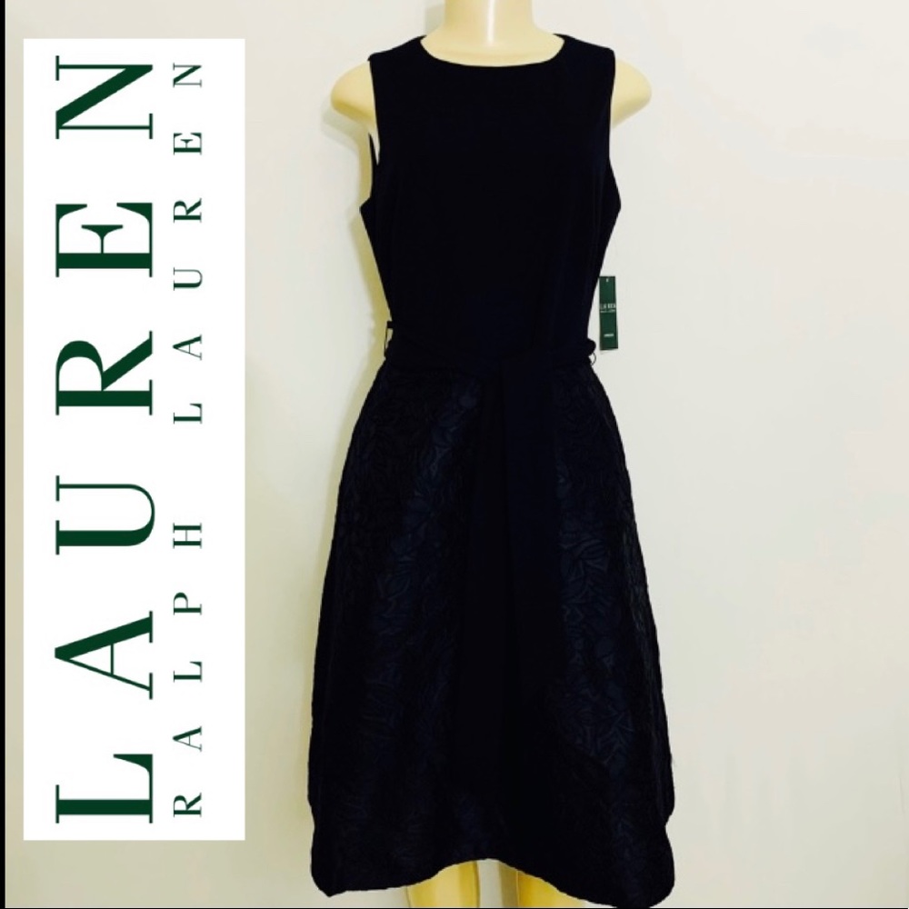 🆕Lauren Ralph  Lauren Aline black dress Sz6